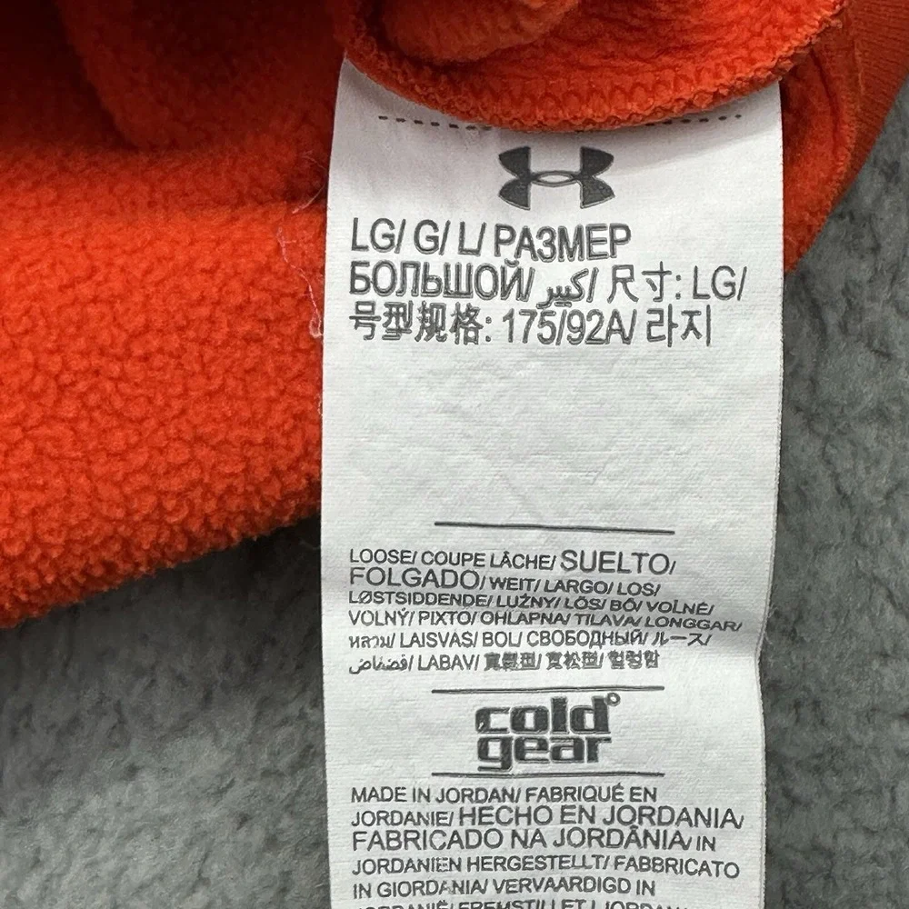 Under Armour 1286334 Mens Large 1/4 Zip Clemson Tigers L/S Fleece Pullover